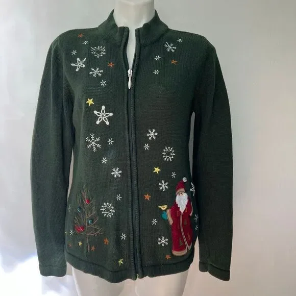 Christopher & Banks Embellished Christmas Cardigan - Picture 1 of 9